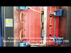 4 boşluk 65mm boyun petro jerrycan kapağı kalıp soğuk koşucu