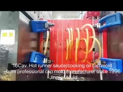 16 boşluklu Flip Top Kapak Kalıp PE Malzeme Soya Sos Şişesi İçin Çekme Halkası