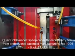 8 boşluklu tam sıcak koşucu plastik kapağı içinde ısıtmaya dayanıklı flip kalıp yağ şişesi için